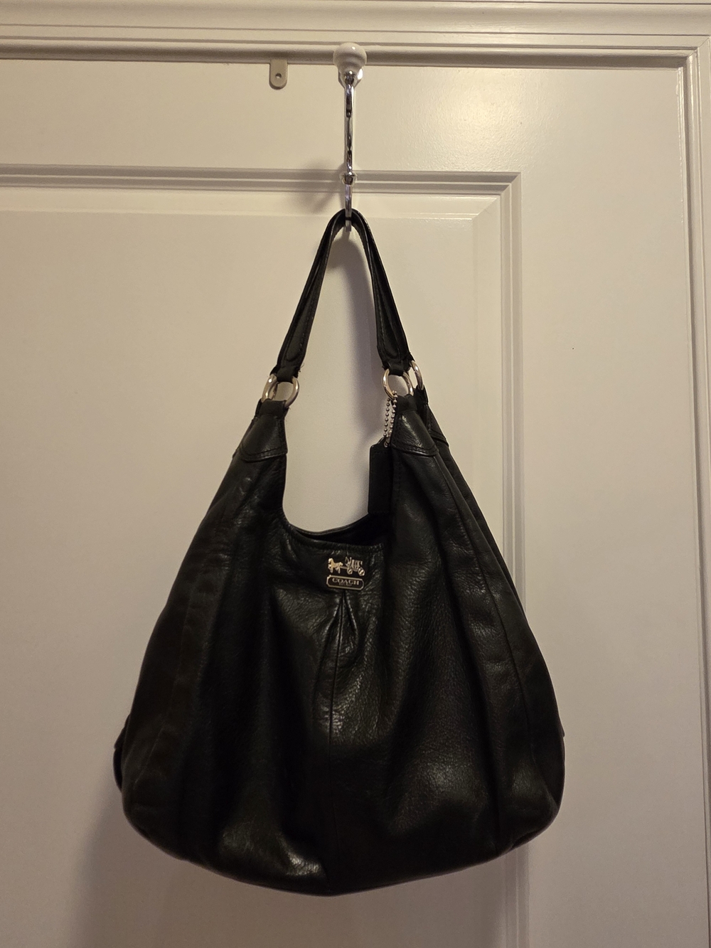 Coach Madison Maggie Black Leatger Hobo Bag